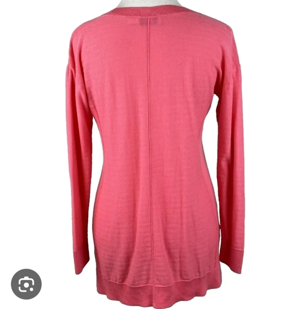 Vineyard Vines Sweater Womens Long Sleeve Scoop Neck Cotton Hot Pink Size L